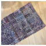 LR - Vintage Indian Patchwork Tapestry or Rug