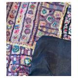 LR - Vintage Indian Patchwork Tapestry or Rug