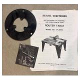 S - Craftsman Router Table - Sears Craftsman Bench-Top Router Table Model: 25444