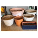 G - Planter Pots - Assorted Terracotta & White Ceramic