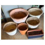 G - Planter Pots - Assorted Terracotta & White Ceramic