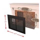 Pleasant Hearth Alpine Small Glass Fireplace Doors MSRP $259.99