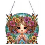 Yunzlly DIY Hanging Diamond Art Pendant Kit - 18cm Ornament - Brand New