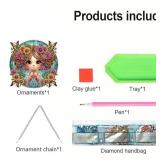 Yunzlly DIY Hanging Diamond Art Pendant Kit - 18cm Ornament - Brand New