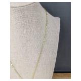 G Initial Necklace, 14K Gold-Plated Crown Pendant with CZ on 20-Inch Chain - Brand New