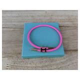 H Buckle 18" Necklace & Pink Cord Bracelet - Brand New
