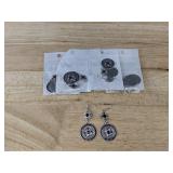 7 Sunflower Bohemian Pierced Earrings - Brand New