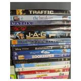 130 DVD Movie Collection Featuring Titles like Forrest Gump, Mary Poppins, The Office, West Wing, Hunger Games, Oceans 12, TMNT, Crash, 007 *C