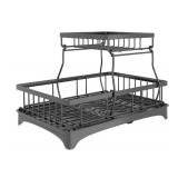 Dish Drying 2-Tier Black Rack - Brand New