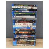 25 Blu-Ray Movie Collection - 007 Skyfall, Old School, The Office, Boss Baby, Downton Abbey, Twilight *C