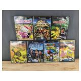 Nintendo GameCube 7 Video Game Bundle - Hello Kitty, Shrek 2, Mario Power Tennis, SpongeBob *C