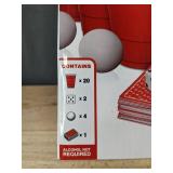 Buzzed Party Pong Bundle - 20 Cups, 2 Dice, 4 Balls, 1 Deck - Brand New