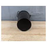 8 Pack of 9" Tall Galvanized Flower Buckets with Handles - Black Copper-Tone Trim - Brand New