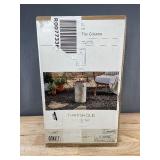 Threshold 17" Pipestone Outdoor Column Fire Pit Gray Modern Propane Gas Firepit with Lava Rock and Cover $120 Retail - Brand New