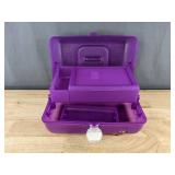 Caboodles On-The-Go-Girl Purple & 2 Detangling Brushes - Brand New