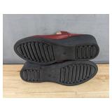 Girls Shoes Burgundy Velcro Strap Size 3.5 - New