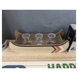 Wooden Sign Set - Happy Camper & Go Hike - 14.75 x 5 in - Brand New