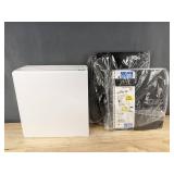 4 AmazonBasics D-Ring Binders White, Five Star 5-Subject Notebook, and 20 Hanging File Folders Black - Brand New