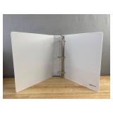 4 AmazonBasics D-Ring Binders White, Five Star 5-Subject Notebook, and 20 Hanging File Folders Black - Brand New
