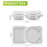 20-Pack Snack Containers with Lid - 2-Compartment, Leakproof, Portion Control - Brand New