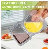 20-Pack Snack Containers with Lid - 2-Compartment, Leakproof, Portion Control - Brand New