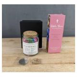 Bible Verse Jar - 96 Color-Coded Bible Verse Bookmarks - Key Chain - Brand New