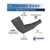 3 Pairs Kinship Compression Arm Sleeves - White, Black & Pink - Size XL Retail $40 - Brand New