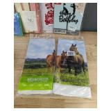 Hallmark & Nicrolandee Party Supplies - Balloons, Backdrop, Cake Topper, Table Covers - Brand New