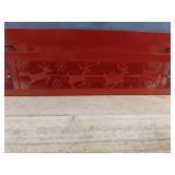 2 Beaver Magnetic Back Shelves - Red Reindeer Cutouts - Brand New