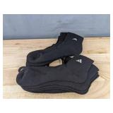 6 Pair Adidas Ankle Socks Black - Adult - New