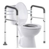 LIANJINDUN Toilet Safety Rails - Adjustable Width/Height, 350 lb Cap - 26x19.6x30.7 in - Brand New