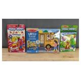 Melissa & Doug 2 Water WOW! and Song Puzzle Wheels on the Bus - Brand New