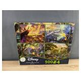 4 Disney & Thomas Kinkade Studios 500-Piece Jigsaw Puzzles - Brand New