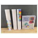 3 Melissa & Doug 12-inch Easel Paper Rolls & Make a Wind Chime Craft Kit - Brand New