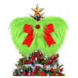 Green Plush Christmas Bow - Brand New