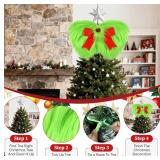 Green Plush Christmas Bow - Brand New