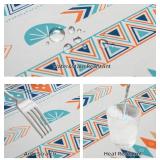 Art Bud Farmhouse Wipeable Tablecloth 55 x 86 in - Brand New