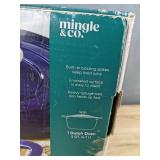Mingle & Co. Enamelled Cast Iron Dutch Oven 5 Qt Blue - Brand New