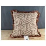 Threshold Throw Pillow 18 x 18 in Rust & Cream - Brand New