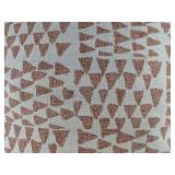 Threshold Throw Pillow 18 x 18 in Rust & Cream - Brand New