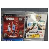 PlayStation 3, 8 Video Game Bundle - NBA 2K13, Madden, MLB, Family Game Night *C