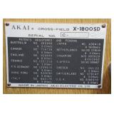 Akai X-1800SD Cross Field Super Deluxe Reel to Reel and 8 Track Tape Recorder
