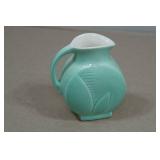 Antique Red Wing Pottery Fondoso Art Deco Mint Green Creamer and Sugar Set
