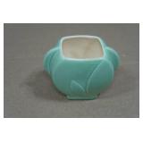 Antique Red Wing Pottery Fondoso Art Deco Mint Green Creamer and Sugar Set