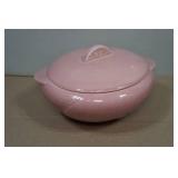 Antique Red Wing Pottery Fondoso Art Deco 9" Covered Dish and 10.5" Bowl