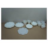 Antique American Sweetheart White Depression Glass Set