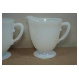 Antique American Sweetheart White Depression Glass Set