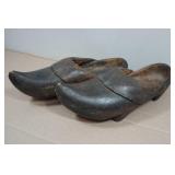 Antique Hand Carved Wooden Clogs