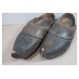 Antique Hand Carved Wooden Clogs