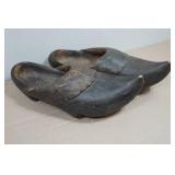 Antique Hand Carved Wooden Clogs